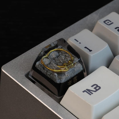 Thawella Keycaps,Resin Mechanical Keyboard Three-Dimensional Keycap,Wu Kong Transparent Personalized Replacement Keycaps for Gaming Keyboards