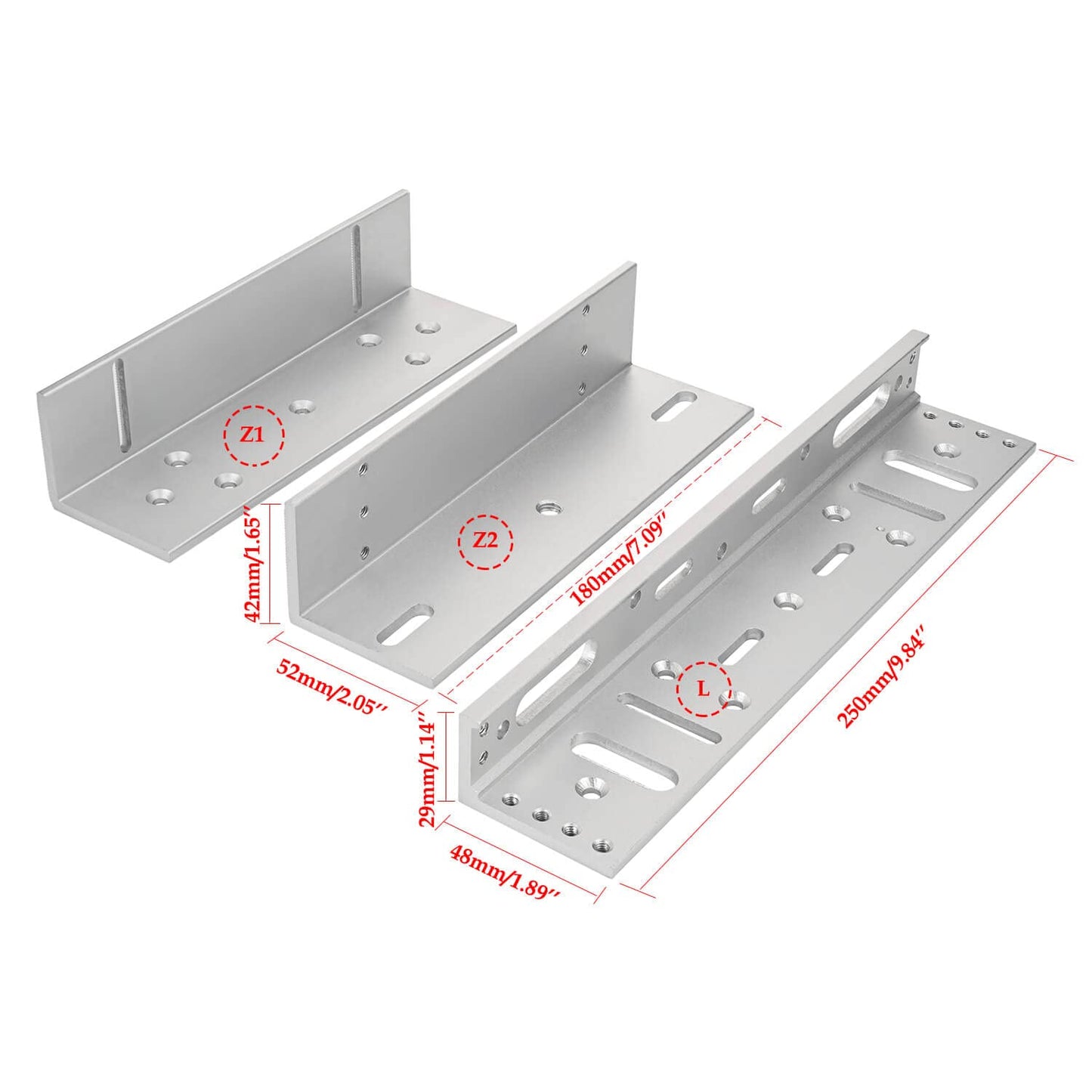 Z and L Bracket for 280KG 600LBS Holding Force Electromagnet Lock Single Door Access Control Electric Magnetic Door Lock
