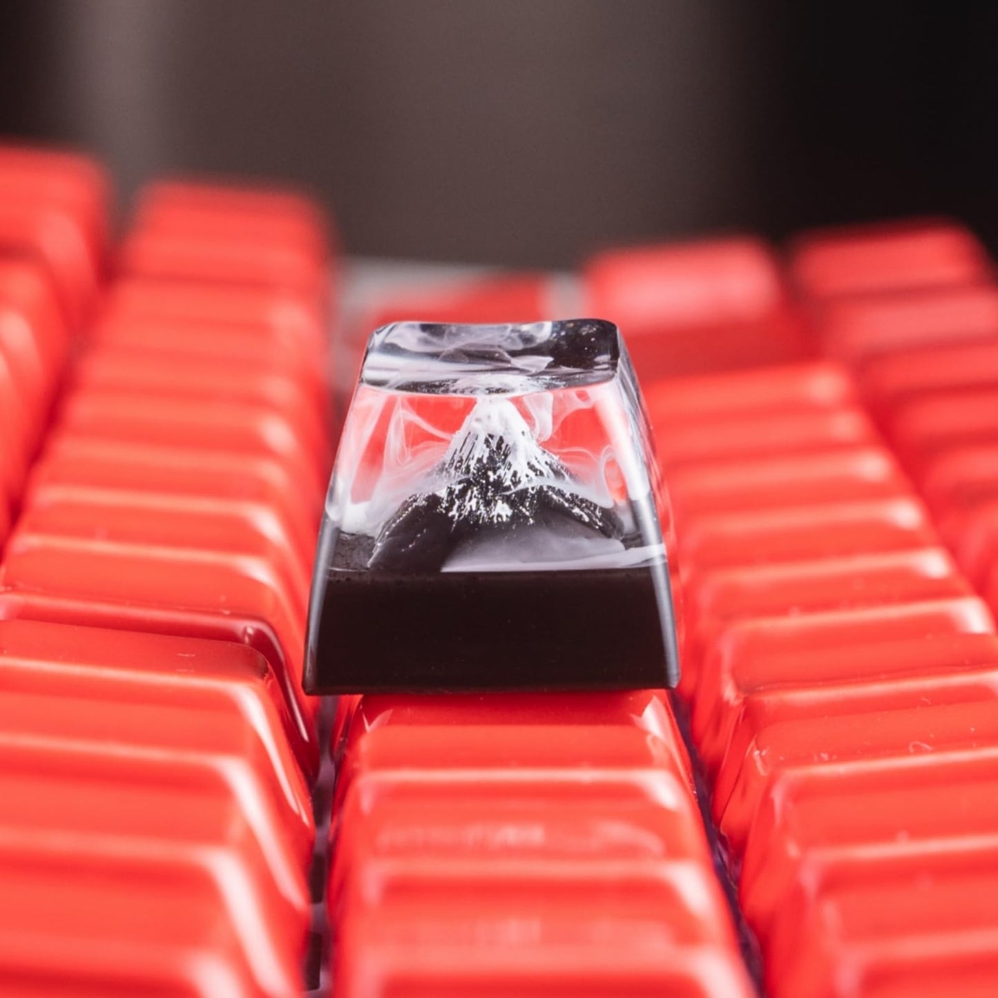 REDQIN Artisan Keycaps - Himalayan Mountain Resin keycap Escape Artisan Keycap Custom Keycap Handmade Keycaps for Mechanical Keyboards Key Cap FJ