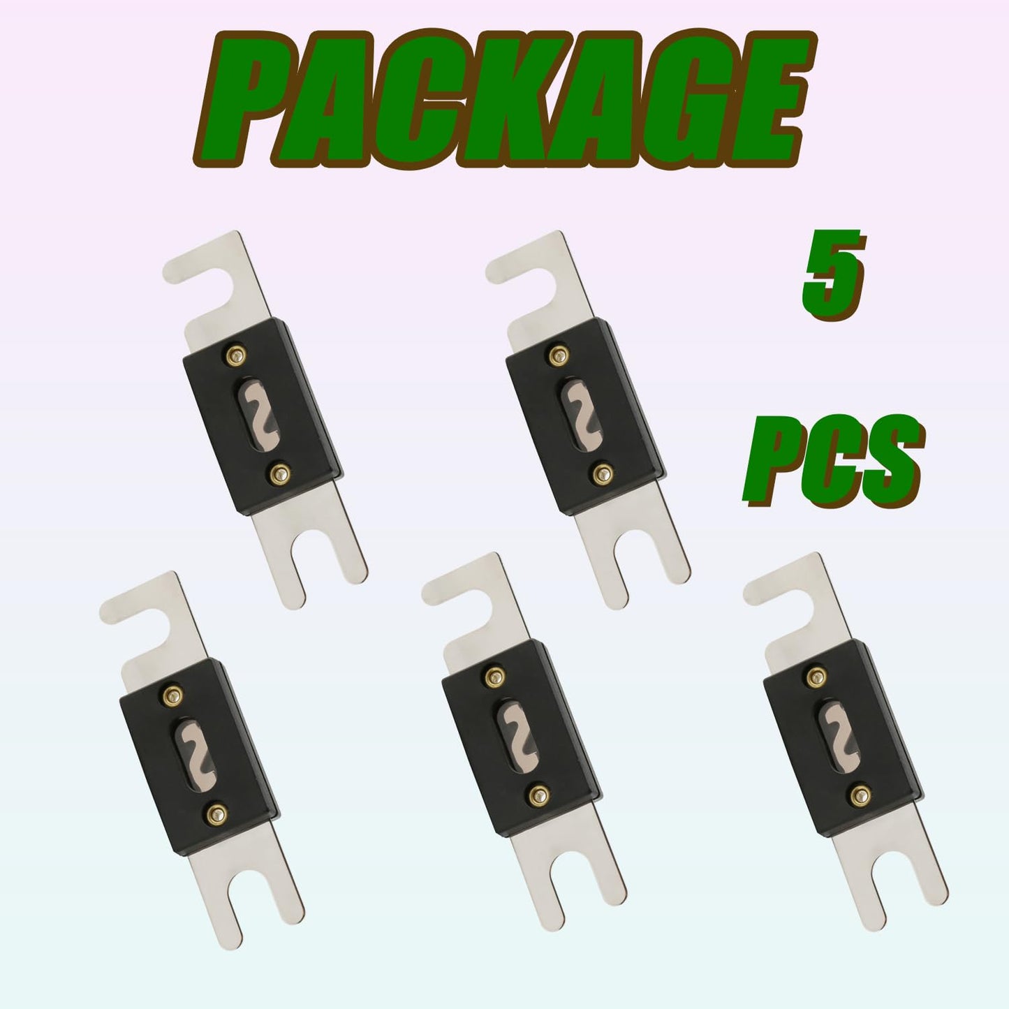 SIGANDG 100 Amp Nickel Plated ANL Fuses for car Audio and Video System(5 Pack)
