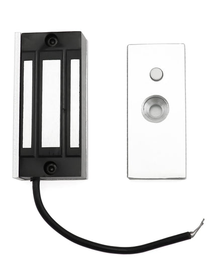 QWORK Electric Magnetic Lock, 60kg 130LBs Holding Force Electric Magnetic Lock for Door Access Control System Electromagnet Fail-Safe NC Mode