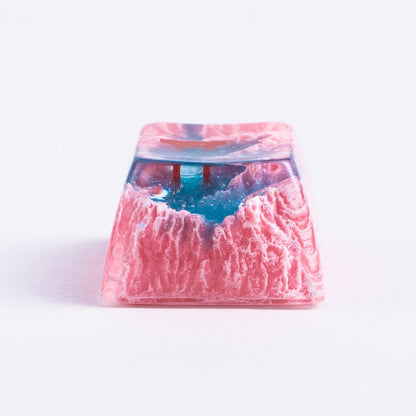 REDQIN Artisan Keycap - Sakura Torii Custom Keycaps Resin keycap Hanmade keycap Mountain Keycaps for Mechanical Keyboard Keycap (Sakura Torii Keycap)