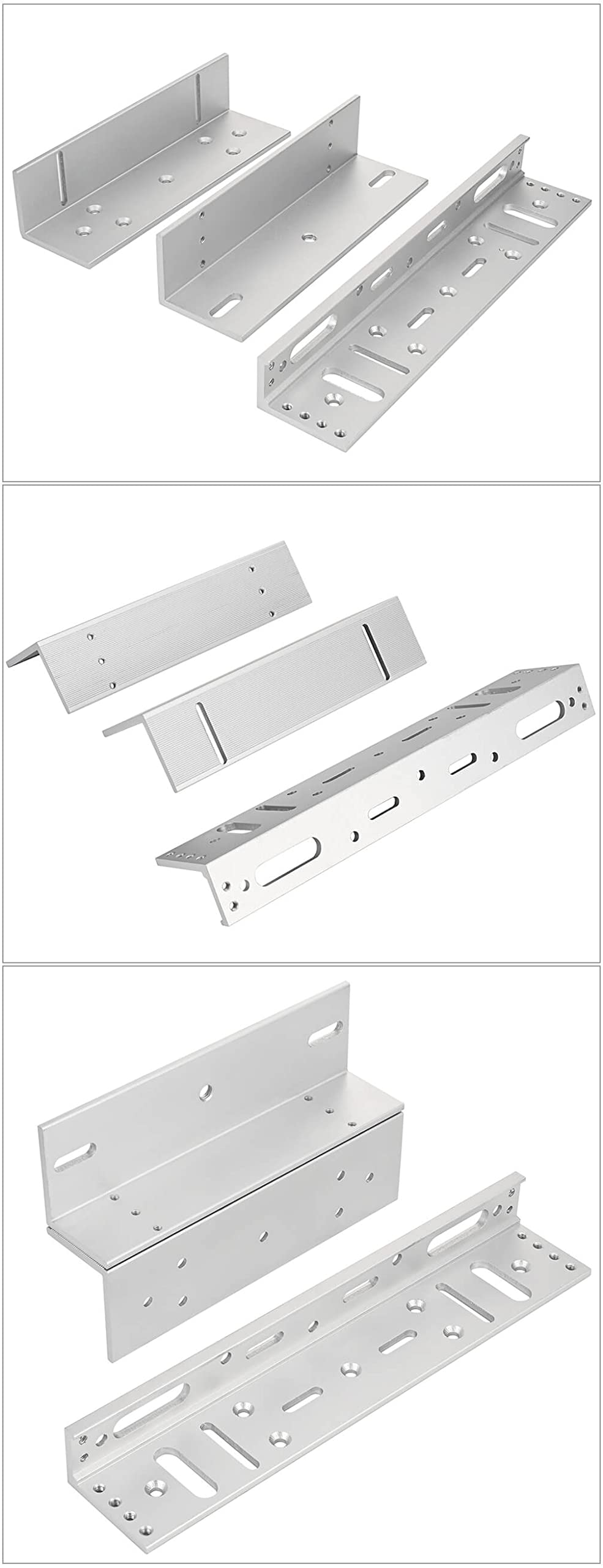 Electromagnetic Lock with Z and L Bracket 280KG 600LBS Holding Force Electric Magnetic Door Lock 12V Fail Safe NC Mode for Access Control System