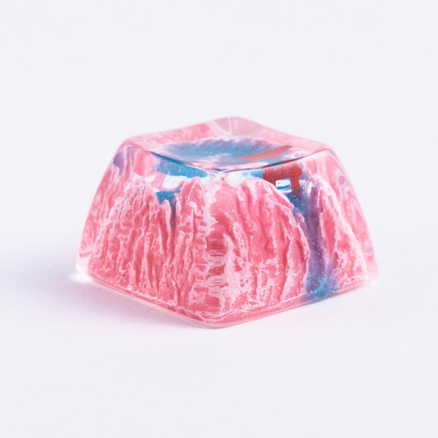 REDQIN Artisan Keycap - Sakura Torii Custom Keycaps Resin keycap Hanmade keycap Mountain Keycaps for Mechanical Keyboard Keycap (Sakura Torii Keycap)