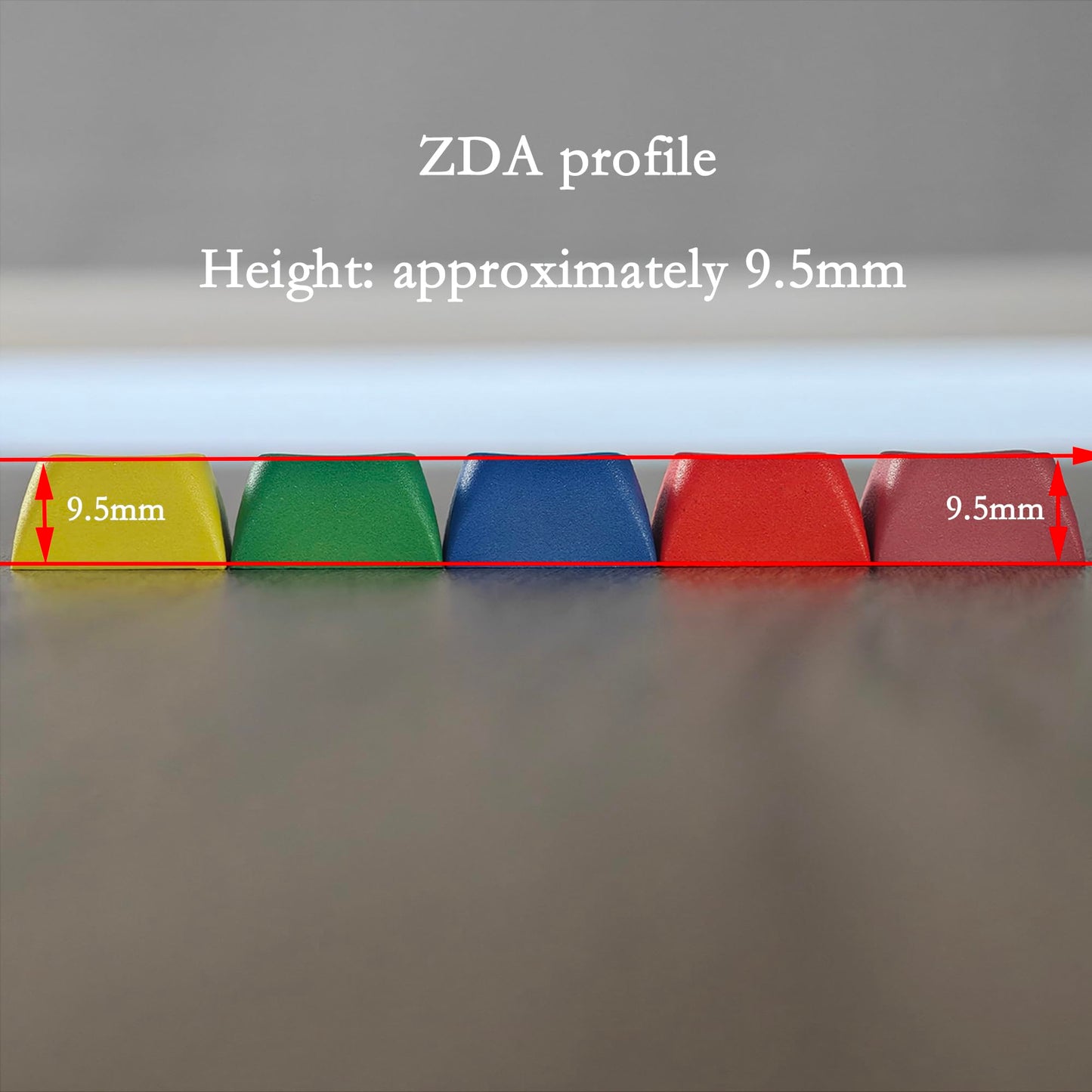 Mechkeeb ZDA Proifile Pacman Five Dye PAC PBT Key caps Custom Sublimation keycaps for MX Mechanical Gaming Keyboard (ZDA Pacman 5 Keys)