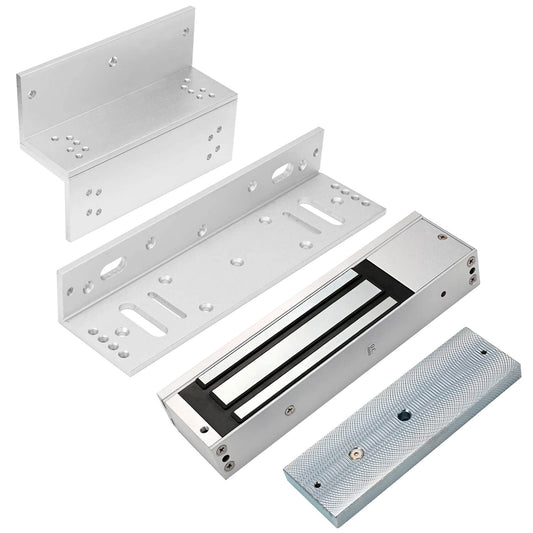 Electromagnetic Lock with Z and L Bracket 1200LBS 500KG Holding Force Electric Magnetic Door Lock 12V Fail Safe NC Mode for Access Control System
