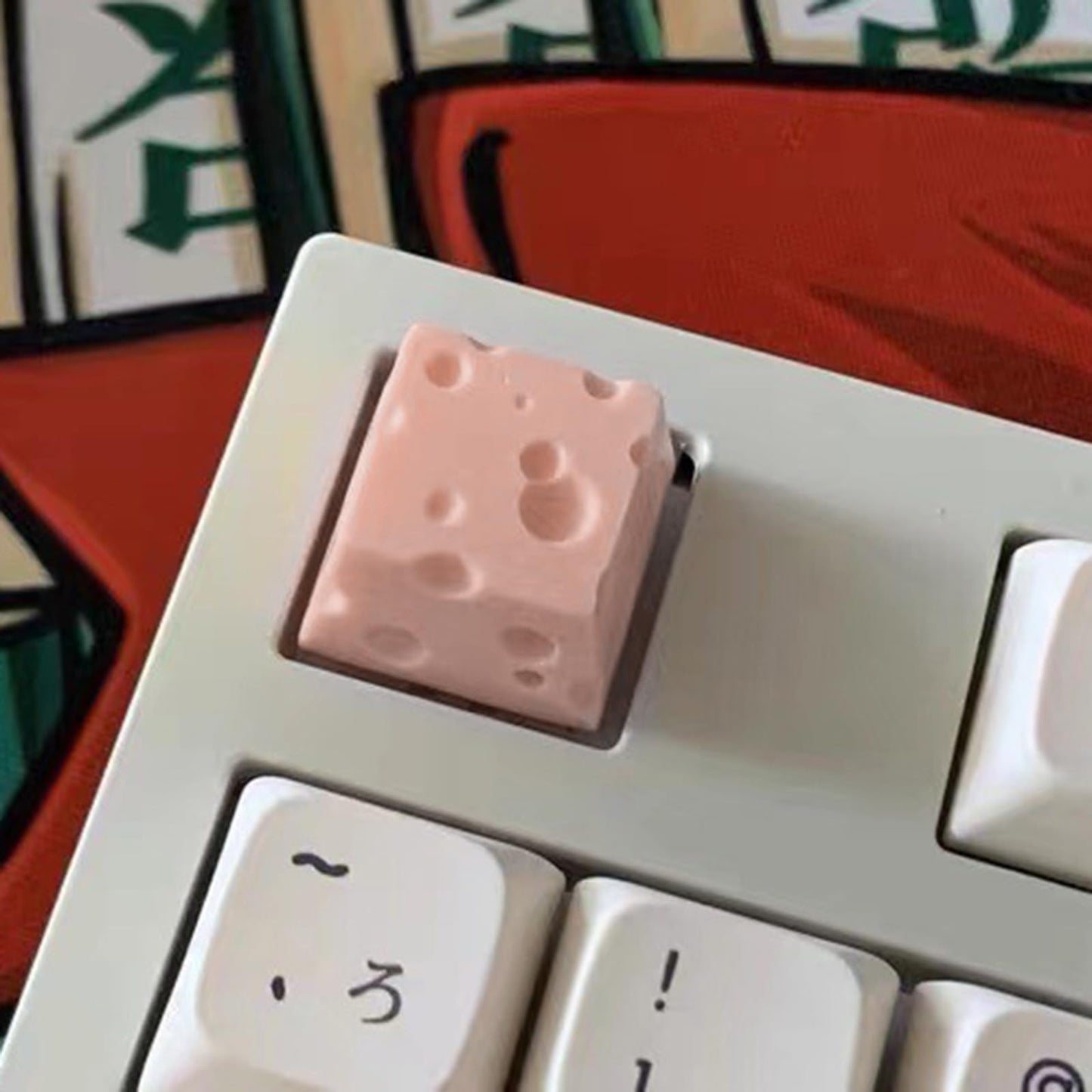 BANYUP Cute Keys 3D Cheese Cute Cartoon Keycaps Keycap for Mechanical Keyboard Keycap for Mechanical Keyboard Accessories Keyboard Replacement Keycap