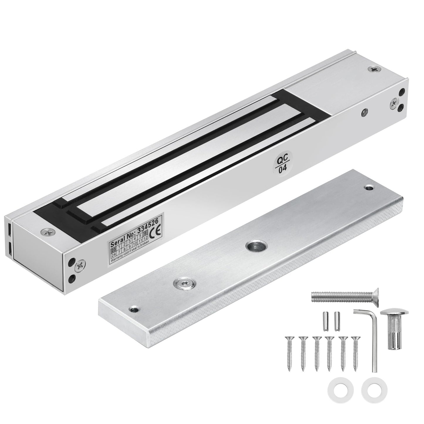 FERUERW 600LBs/280KG Electric Magnetic Lock, Electromagnetic Door Lock Holding Force for Access Control, OutSwinging Door Access Control System, Single Door 12V