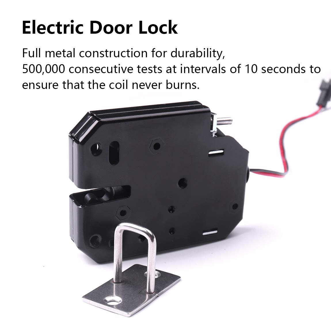 ATOPLEE Electronic Lock, 1pcs DC 12V 2A Carbon Steel Solenoid Cabinet Spring Lock for Drawer Locker (73X58X13mm)