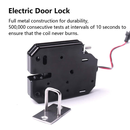 ATOPLEE Electronic Lock, 1pcs DC 12V 2A Carbon Steel Solenoid Cabinet Spring Lock for Drawer Locker (73X58X13mm)