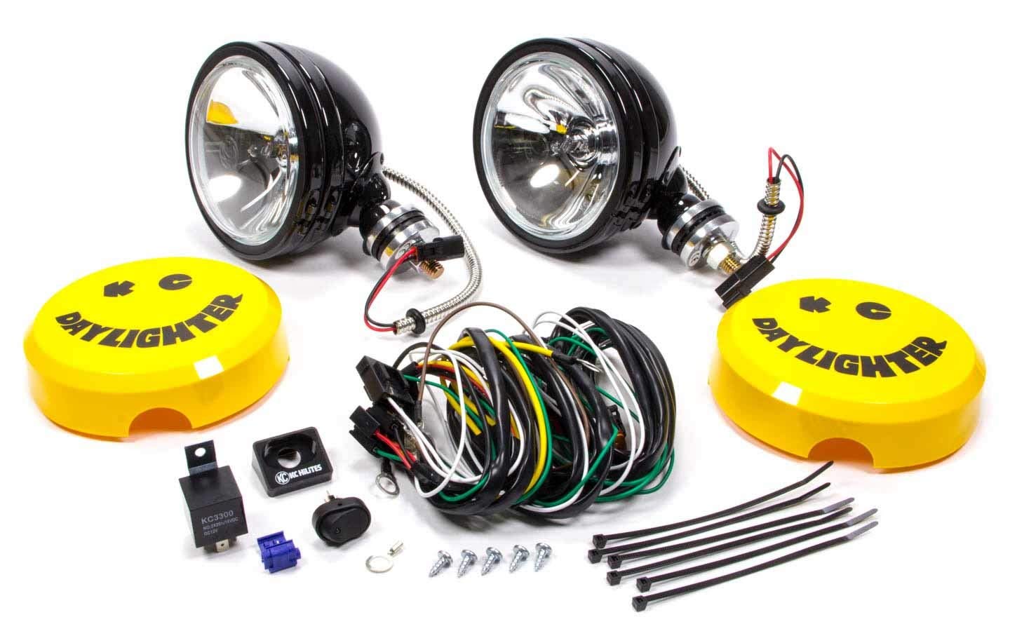 KC HiLiTES 238 Daylighter Black 100w Spot Beam Light System