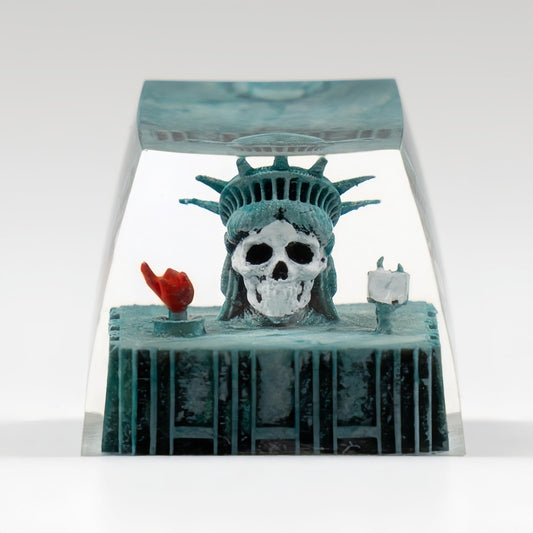 ULTRAEQUIP Artisan Keycaps Skull Resin Escape Custom Keycap 1U SA Prolfile Handmade Keycaps for MX Switch Mechanical Keyboards Key Cap (Statue_Skull)
