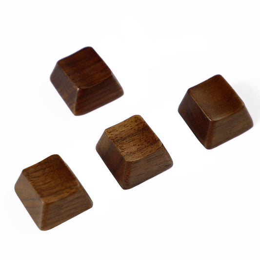 YMDK Wooden Keycap Solid Walnut Wood Keycap Novelty Keycaps Spacebar Esc Arrow Keys OEM Profile for Cherry MX Mechanical Keyboard (WASD 4 Keys R2 R3)