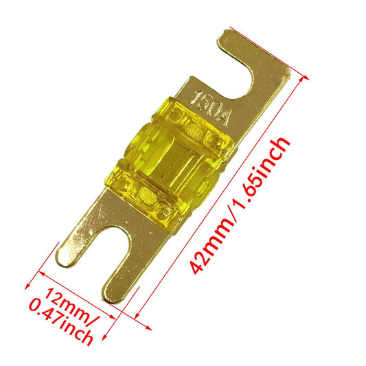 (Pack of 5 pcs) Mini ANL Fuse 150 AMP Car Audio Fuse 150A Gold Plated