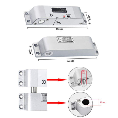 Electric Drop Bolt Lock DC 12V Fail Safe NC Mode Electronic Door Lock for Access Control Security Lock Door (X Bolt Lock) with Time Delay Surface Mounted Lock