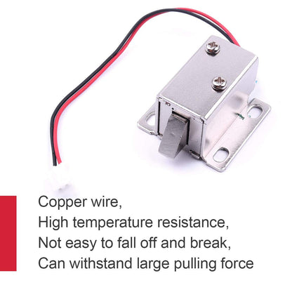 ATOPLEE Electromagnetic Solenoid Lock,4pcs Mini DC 12V 0.43A Door Drawer Tongue Down Slim Design Assembly Magnetic Lock for Cabinet Door Drawer,27X29X18mm