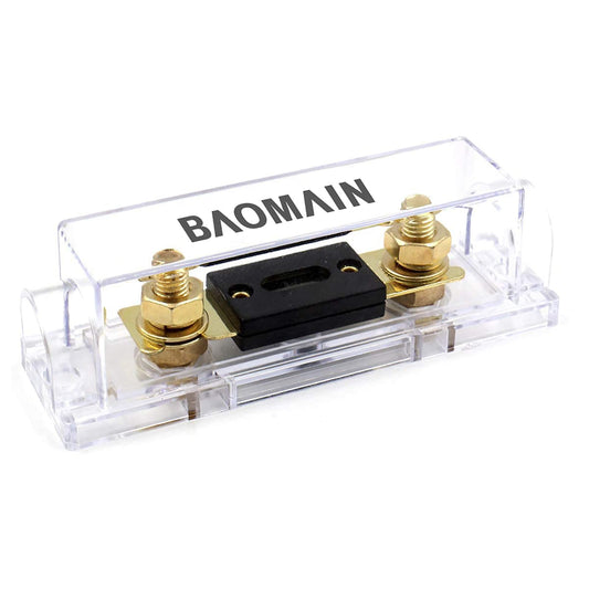 Baomain ANL Fuse Holder Kit with 180A Fuse – for Car Audio & 12V/24V Systems (180 Amp.)