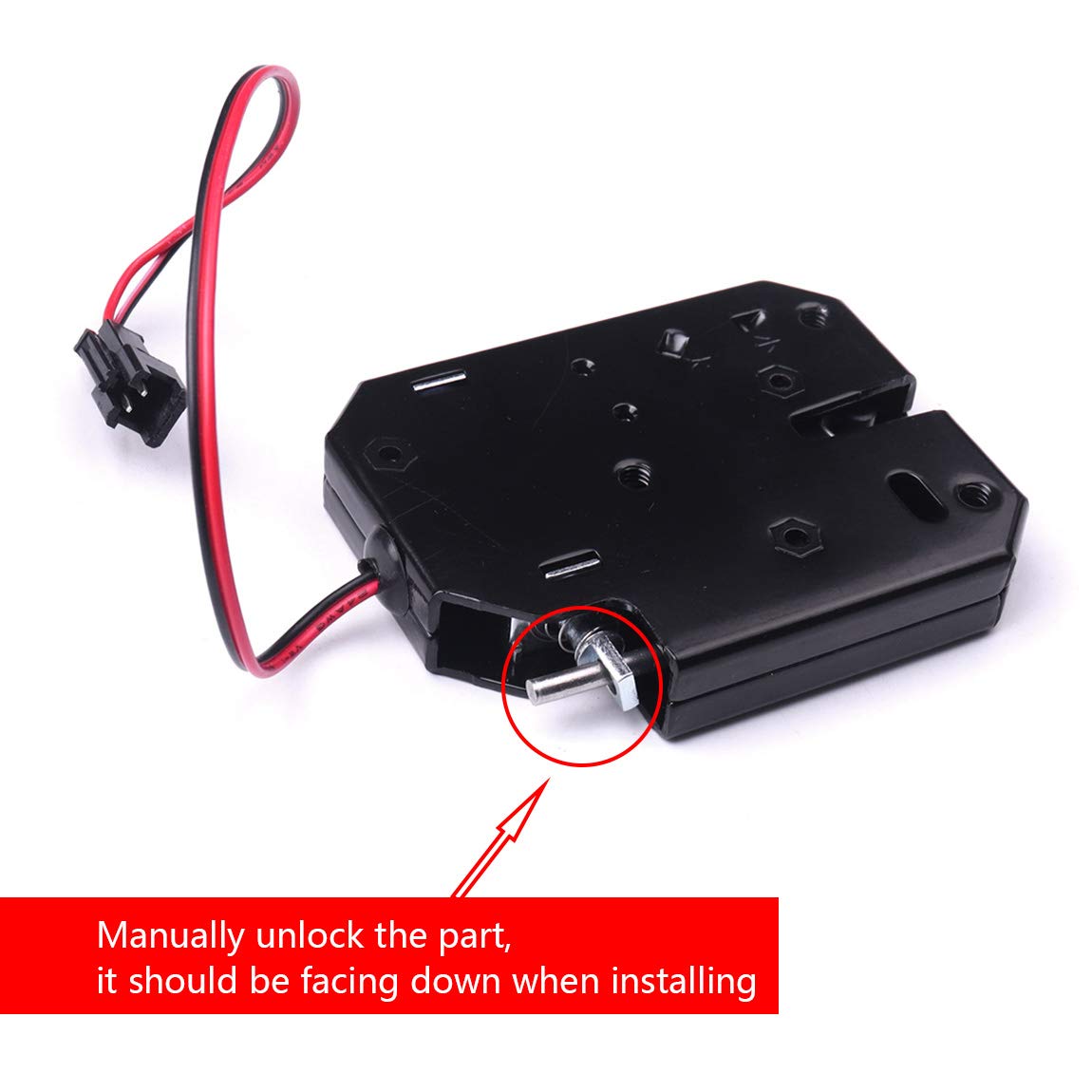 ATOPLEE Electronic Lock, 1pcs DC 12V 2A Carbon Steel Solenoid Cabinet Spring Lock for Drawer Locker (73X58X13mm)