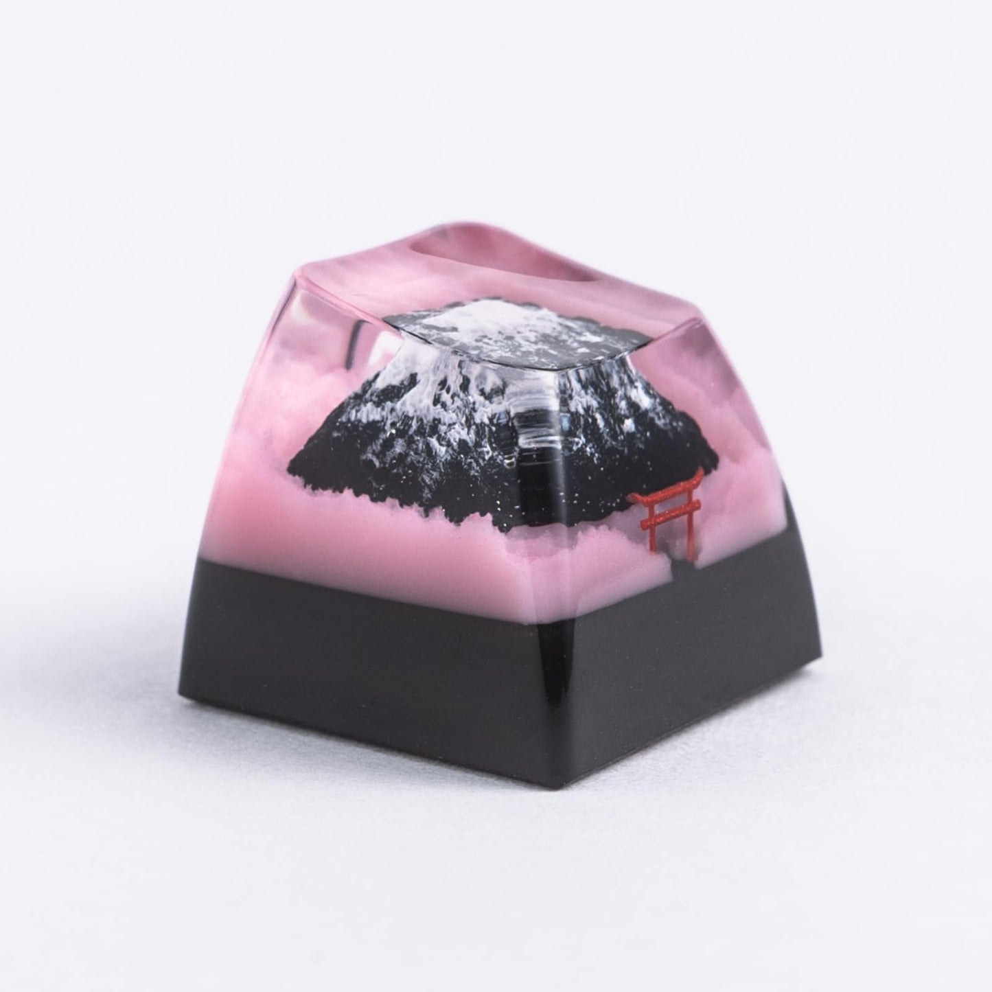 ULTRAEQUIP Artisan Keycap, Mount Fuji Sakura Mountain Custom Keycaps Esc Resin Handmade Keycaps fit MX Swith for Mechanical Keyboard