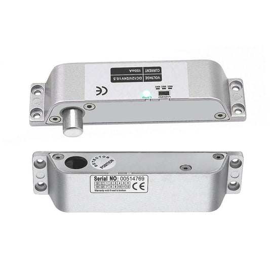 Electric Drop Bolt Lock DC 12V Fail Safe NC Mode Electronic Door Lock for Access Control Security Lock Door (X Bolt Lock) with Time Delay Surface Mounted Lock