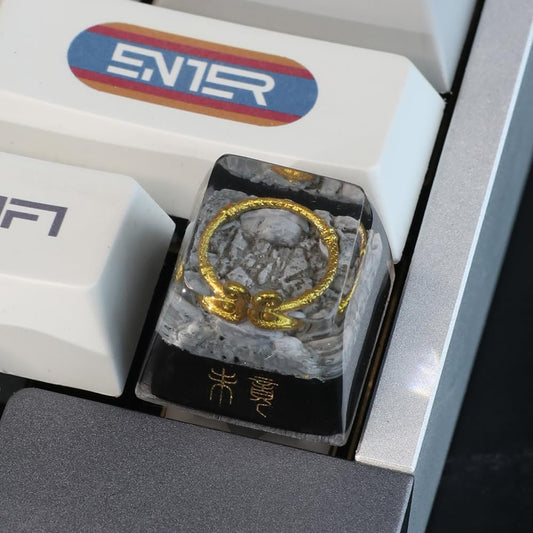 Thawella Keycaps,Resin Mechanical Keyboard Three-Dimensional Keycap,Wu Kong Transparent Personalized Replacement Keycaps for Gaming Keyboards