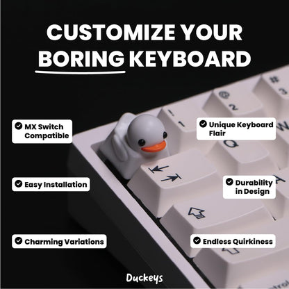 Duckeys Duck Keycap - ABS PVC Keycap Replacement, for MX Mechanical Keyboards, OEM Profile, Custom ESC Key Replacement - Black