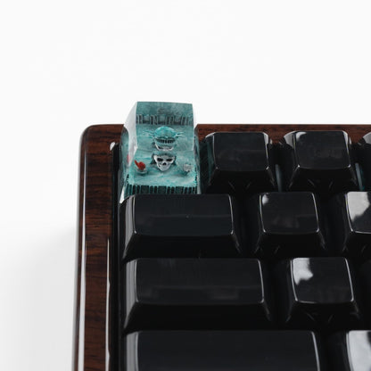 ULTRAEQUIP Artisan Keycaps Skull Resin Escape Custom Keycap 1U SA Prolfile Handmade Keycaps for MX Switch Mechanical Keyboards Key Cap (Statue_Skull)