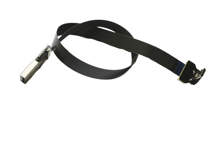 Permanent Black FFC Micro USB FPV Flat Slim Thin Ribbon FPC Cable Micro USB 90 Degree to Standard USB A for sync and Charging (30CM)