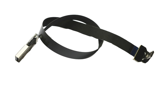 Permanent Black FFC Micro USB FPV Flat Slim Thin Ribbon FPC Cable Micro USB 90 Degree to Standard USB A for sync and Charging (30CM)