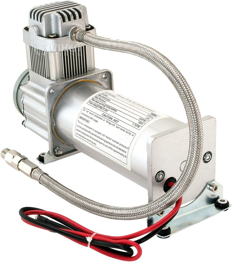 Vixen Horns Train Horn Kit for Trucks/Car/Semi. Complete Onboard System- 200psi Air Compressor, 1.5 Gallon Tank, 4 Trumpets. Super Loud dB. Fits Vehicles like Pickup/Jeep/RV/SUV 12v VXO8315/4114B