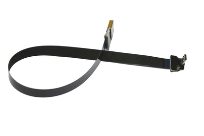 Permanent Black FFC Micro USB FPV Flat Slim Thin Ribbon FPC Cable Micro USB 90 Degree to Standard USB A for sync and Charging (30CM)