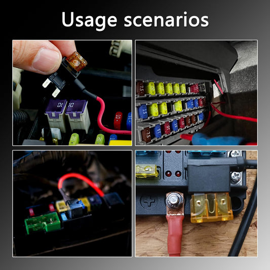 16 Pack 4 Types 12V Car Add-a-Circuit Fuse Tap Adapter,Standard Mini Micro2 and Low Profile Fuse Taps for Cars Trucks Boats