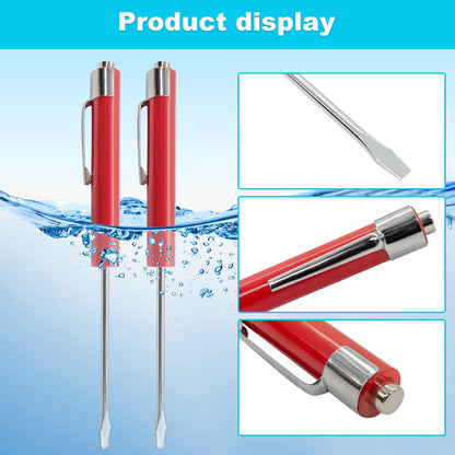 (10) TEN for Snap on Pocket Screwdriver, Flat Tip Screwdrivers, RED ~ Magnetic .NEW. R86855