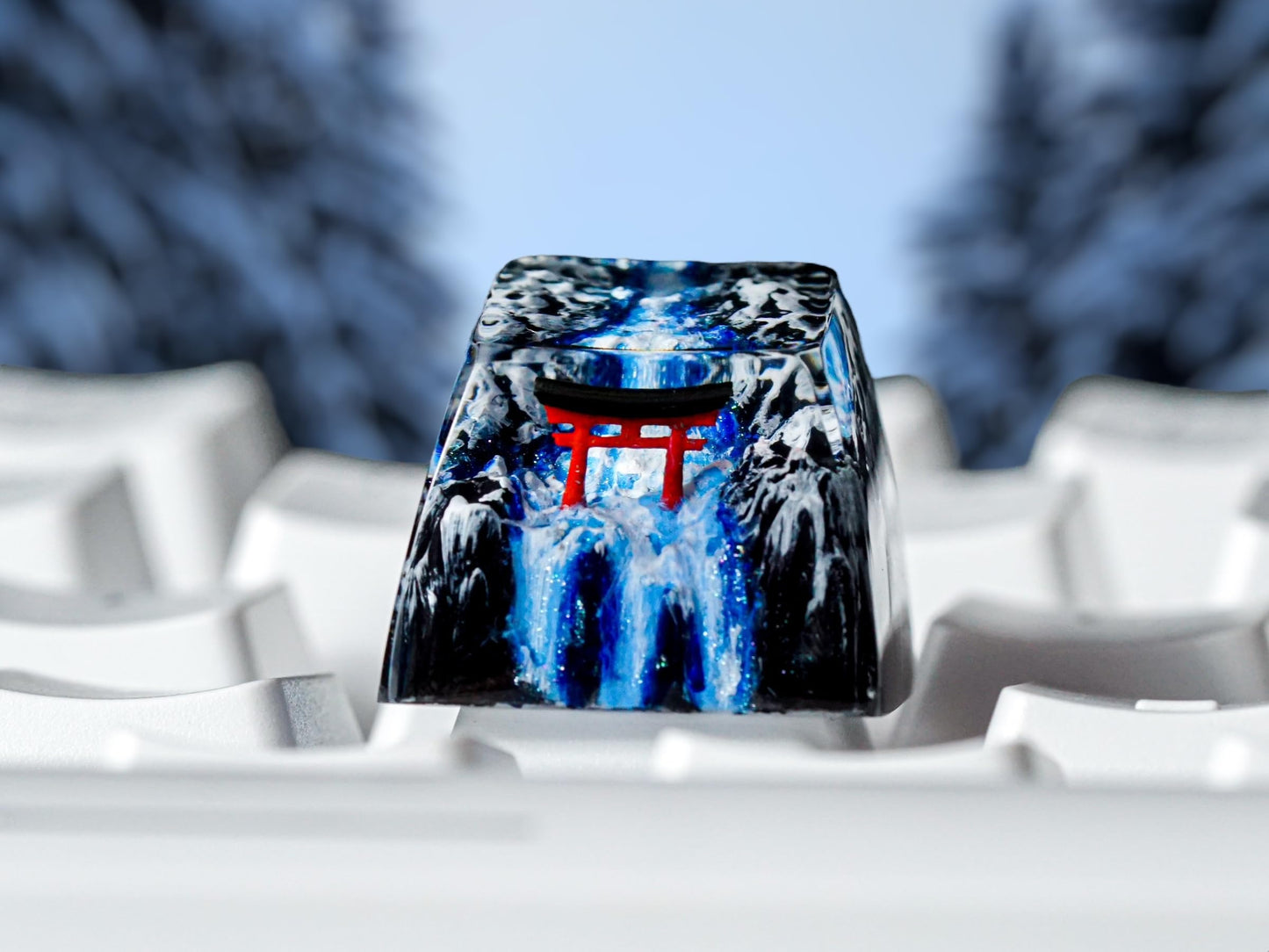 DATKEY Torii Gate Artisan Keycap - Japanese Resin Nature Landscape Gift for Man Husband Boyfriend on Christmas Anniversary