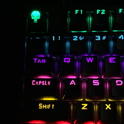 BTXETUEL Skull Backlit Artisan Keycaps for Cherry MX Mechanical Keyboard, SA Profile, ABS Translucent Backlight (Skull 2)