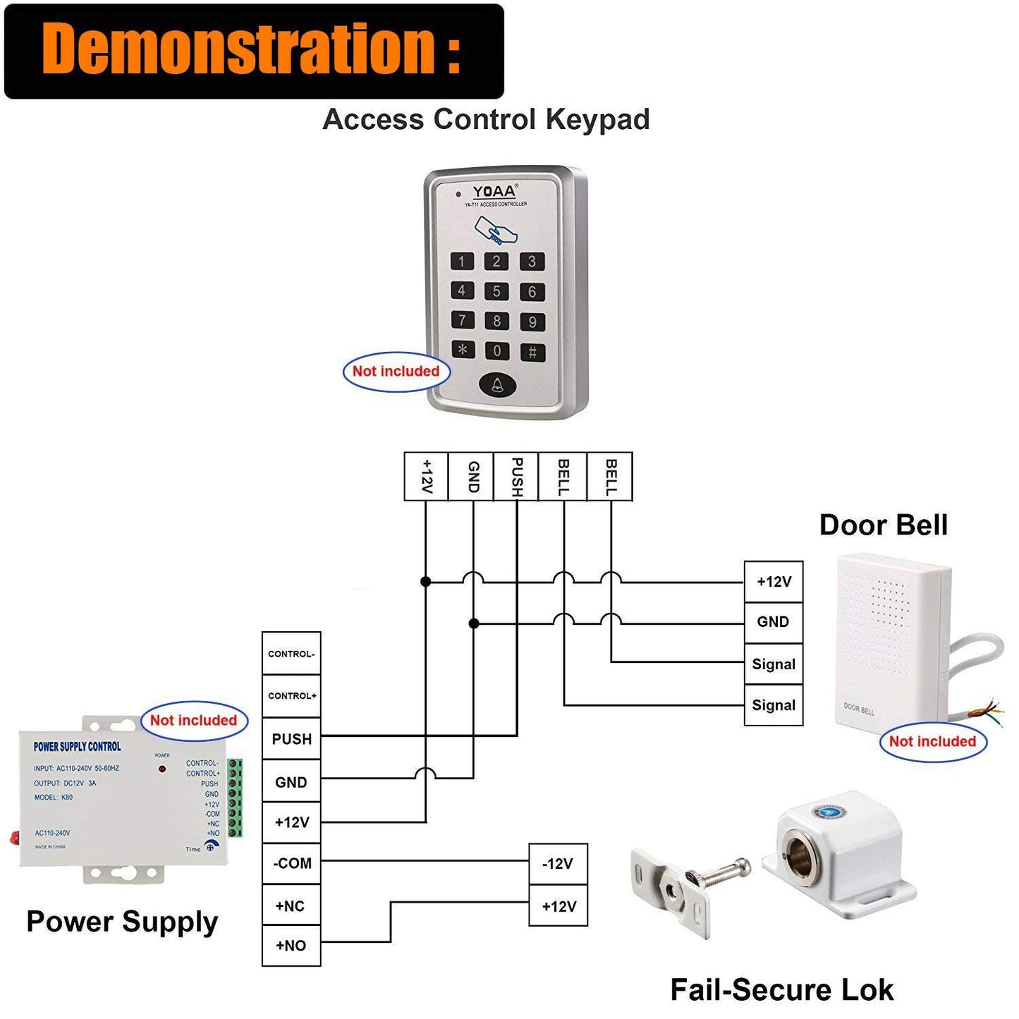 MATEE DC12V Metal Fail Secure Mode Multifunctional Mini Electric Cabinet Lock for File Cabinet & Display Case