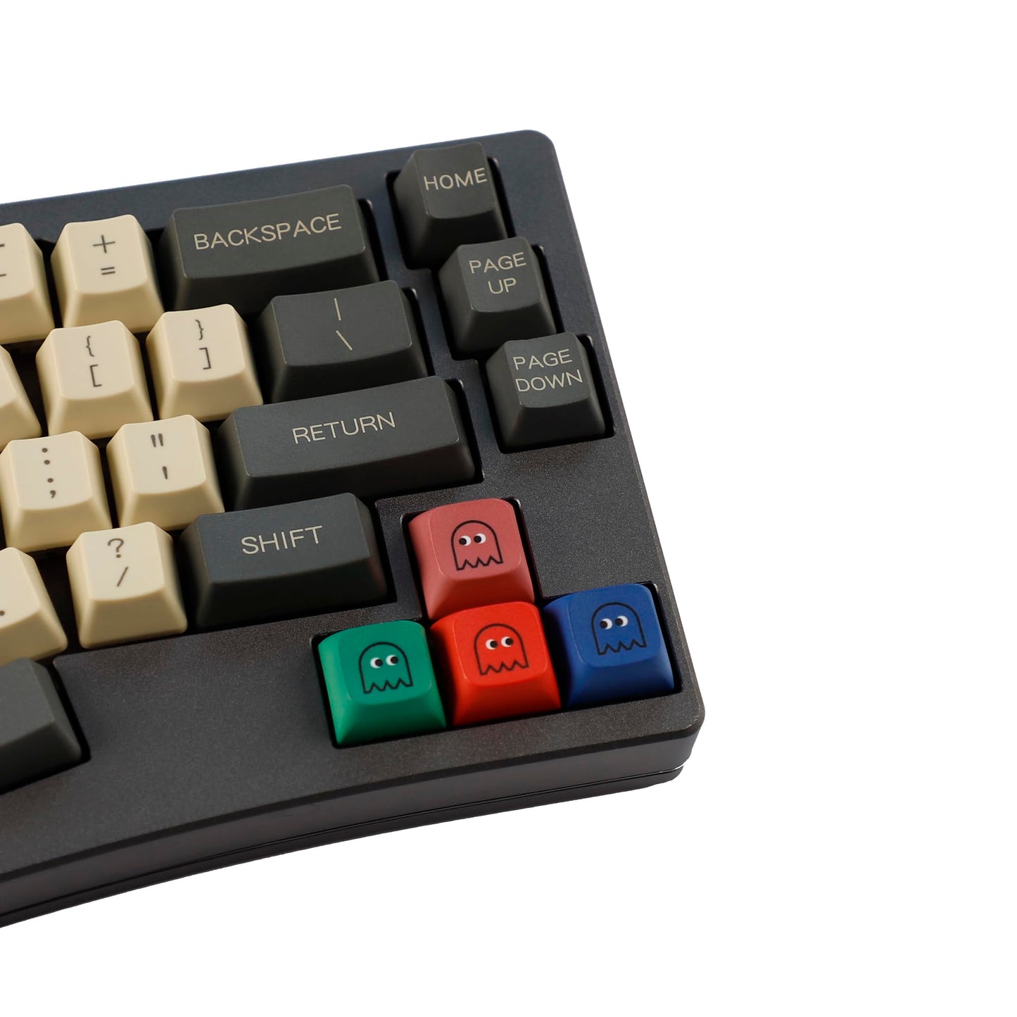 Mechkeeb ZDA Proifile Pacman Five Dye PAC PBT Key caps Custom Sublimation keycaps for MX Mechanical Gaming Keyboard (ZDA Pacman 5 Keys)