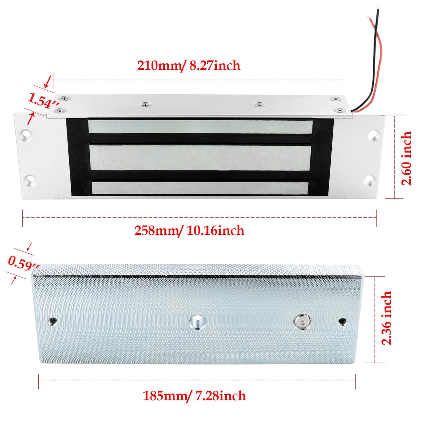 Electromagnet Flush Mount 500KG 1200LBS Holding Force Embed Electric Magnetic Door Lock Waterproof 12V DC Fail Safe for Door Access System