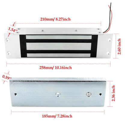 Electromagnet Flush Mount 500KG 1200LBS Holding Force Embed Electric Magnetic Door Lock Waterproof 12V DC Fail Safe for Door Access System