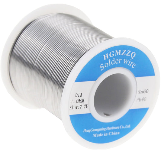 HGMZZQ 60/40 Tin Lead Solder Wire with Rosin for Electrical Soldering 0.039inch (1.0mm-1lb)
