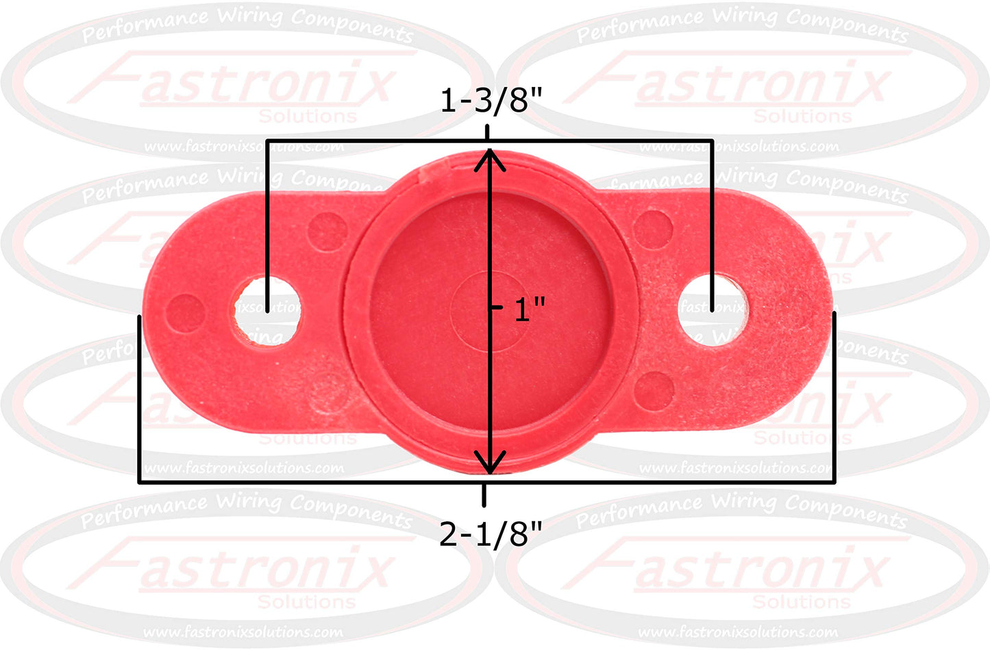 Fastronix 3/8" Stainless Steel Single Stud Power and Ground Junction Block Red and Black