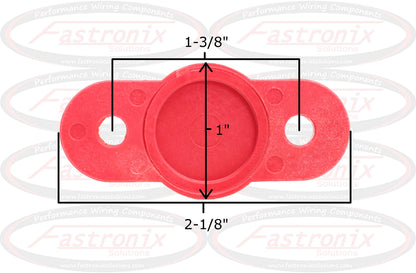 Fastronix 3/8" Stainless Steel Single Stud Power and Ground Junction Block Red and Black