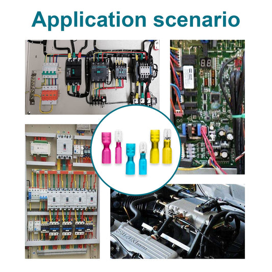 240 PCS Spade Connectors, Heat Shrink Spade Terminlas 22-10 AWG, Wire Connectors Male and Female by MENTBERY