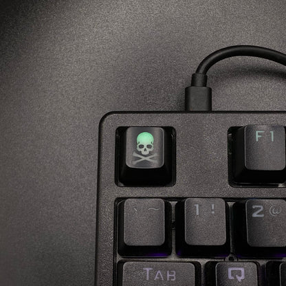 BTXETUEL Skull Artisan Keycap, Custom Mechanical Keyboard Keycap, SA Profile, R4, Translucent Backlight