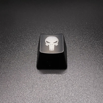 BTXETUEL Skull Backlit Artisan Keycaps for Cherry MX Mechanical Keyboard, SA Profile, ABS Translucent Backlight (Skull 2)