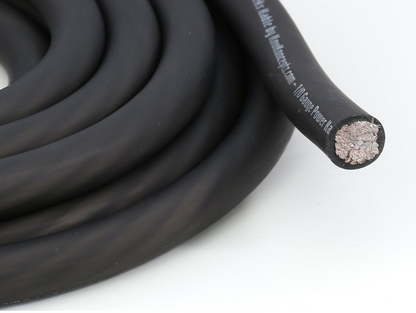 KnuKonceptz Kolossus Flex Kable OFC 0 Gauge Power Wire Copper Cable Black 1/0 AWG
