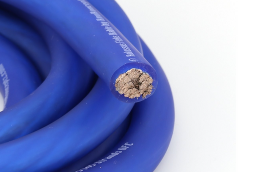 KnuKonceptz Kolossus Flex Kable OFC 0 Gauge Power Wire Copper Cable Blue 1/0 AWG